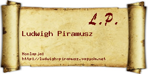 Ludwigh Piramusz névjegykártya
